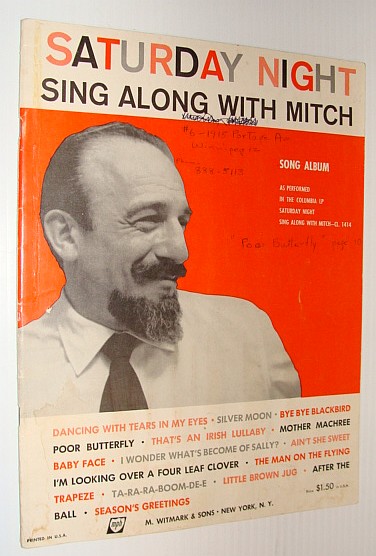 CARROLL, JIMMY (ARRANGER) - Saturday Night Sing Along with Mitch (Miller) Song Album - with Guitar Chords and Ukelele Frames