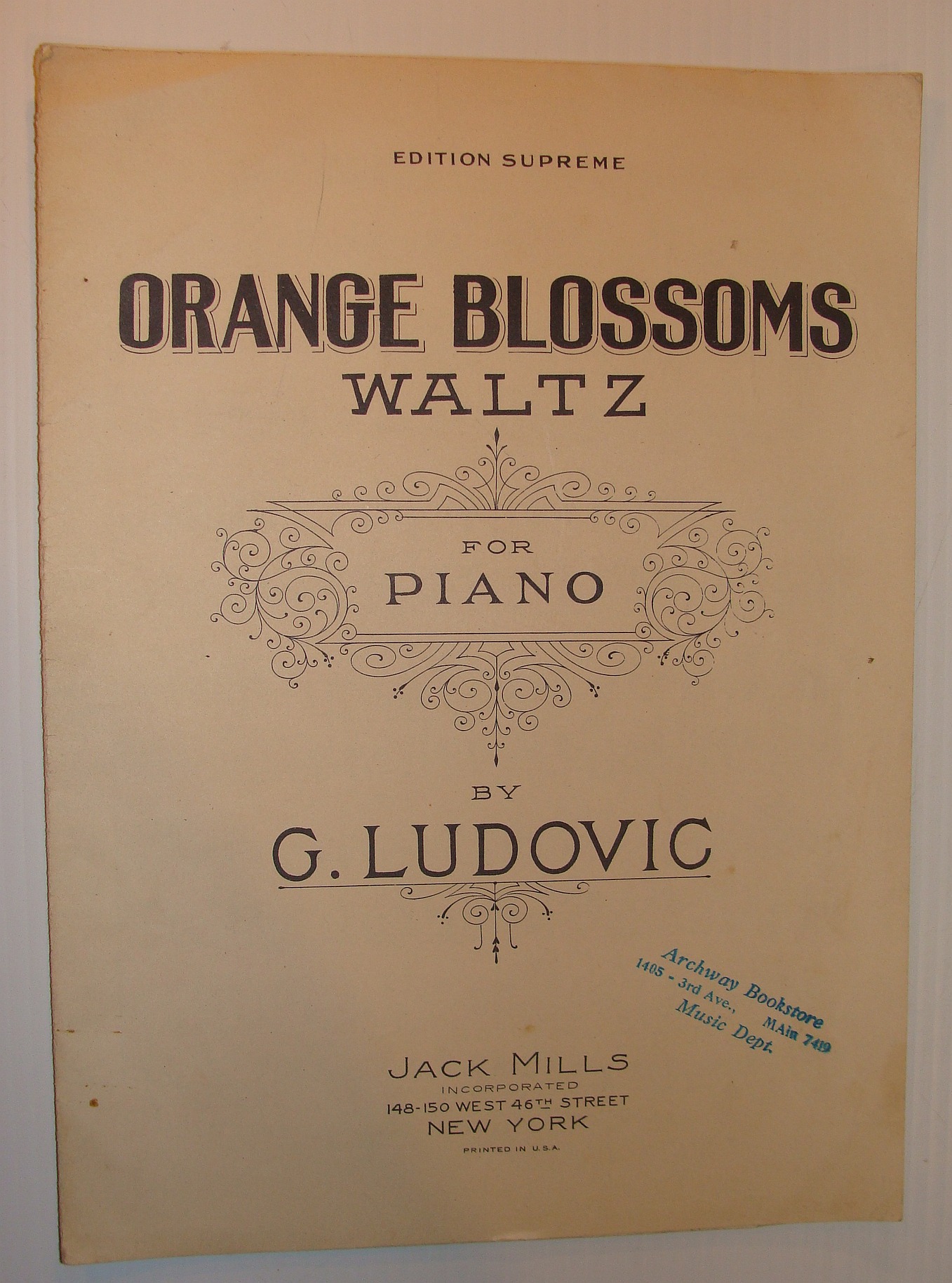 LUDOVIC, G. (REVISED AND EDITED BY F. HENRI KLICKMANN) - Orange Blossoms Waltz: Sheet Music for Piano