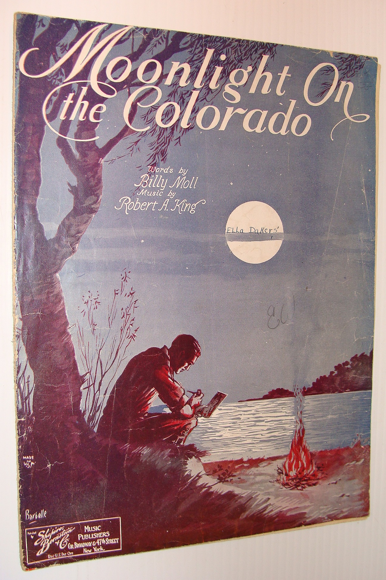 MOLL, BILLY; KING, ROBERT A. - Moonlight on the Colorado: Sheet Music for Piano, Voice and Ukulele