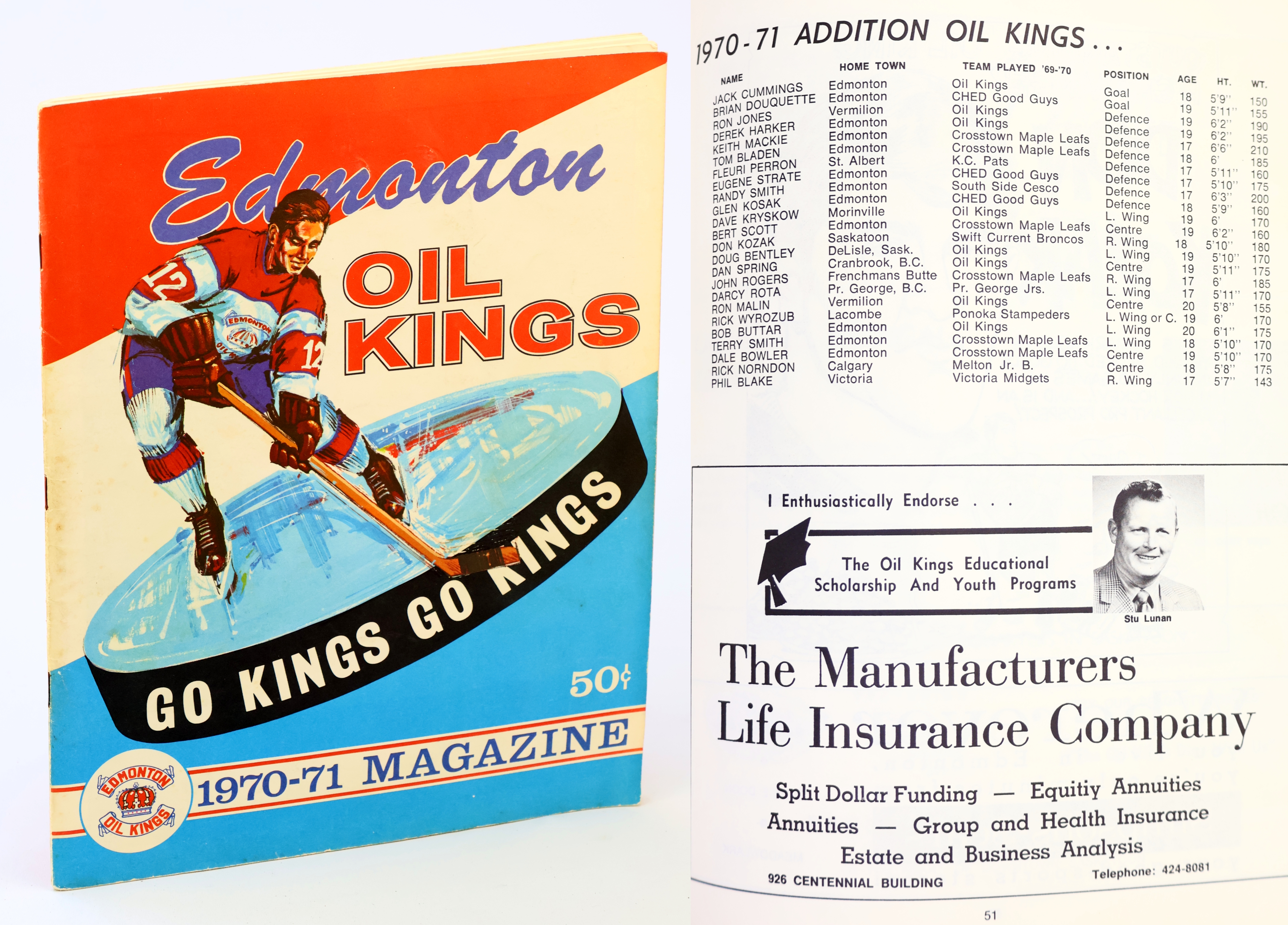 Image for Edmonton Oil Kings 1970-1971 Magazine Edmonton Oil Kings 1970-1971 Magazine
