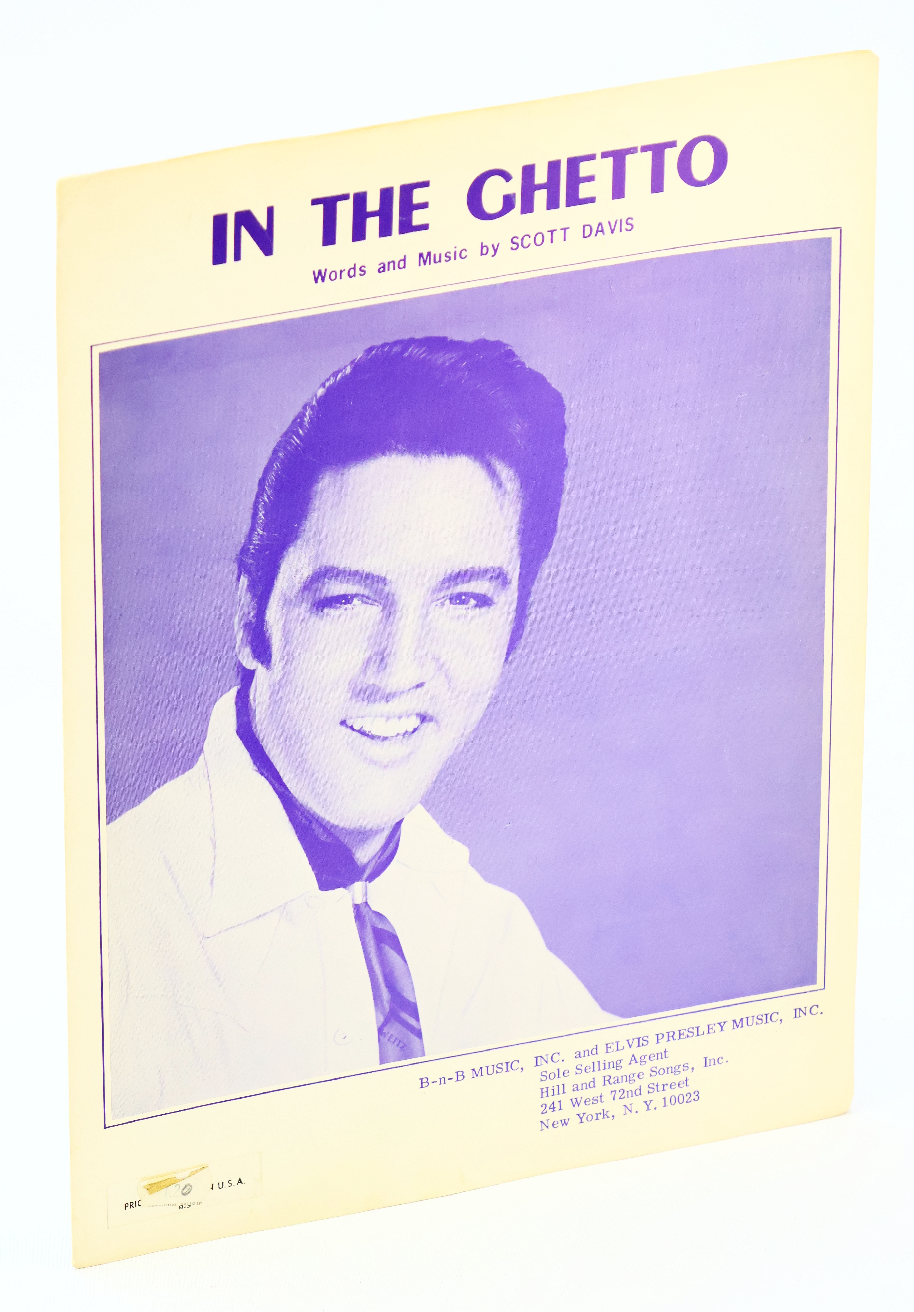 In The Ghetto - Elvis Presley Piano Sheet Music With Lyrics and Chords